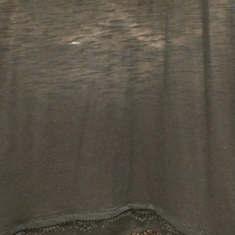 White House Black Market Black Crochet Trim Top